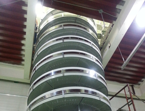 Unit load spiral conveyors